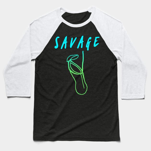 Savage Nepenthes Baseball T-Shirt by QuasaiBonsai